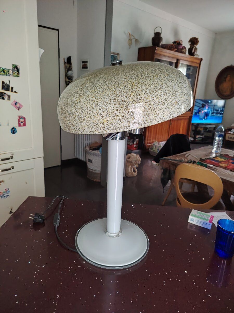 lampe de table en verre de Murano rare et grande, fin des années 1970, design Mazzega/Nason