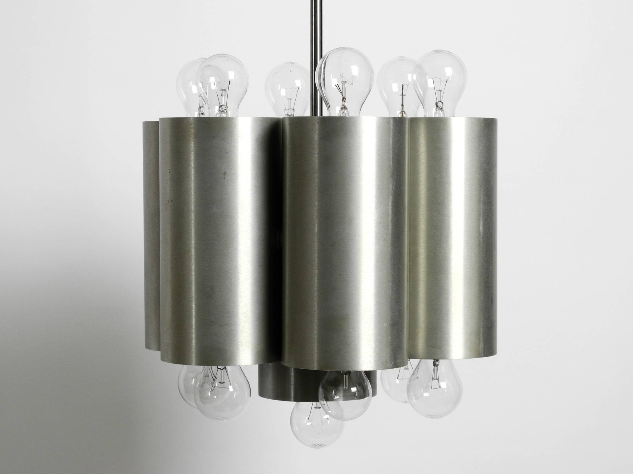 Italian 1960s Space Age ceiling lamp with 13 glasses by Goffredo Reggiani