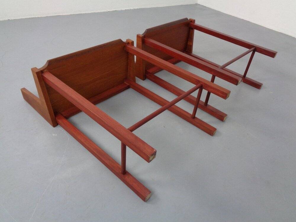 Danish Teak Nightstands, 1960s, Set of 2