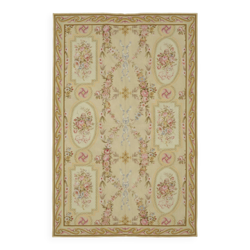 Handmade Vintage Flatweave Needlepoint Kilim 177 cm x 277 cm