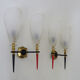Pair of vintage Rockabilly double wall lamps