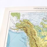 Vintage North America map from 1950