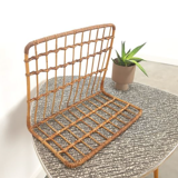 Vintage rattan wall shelf