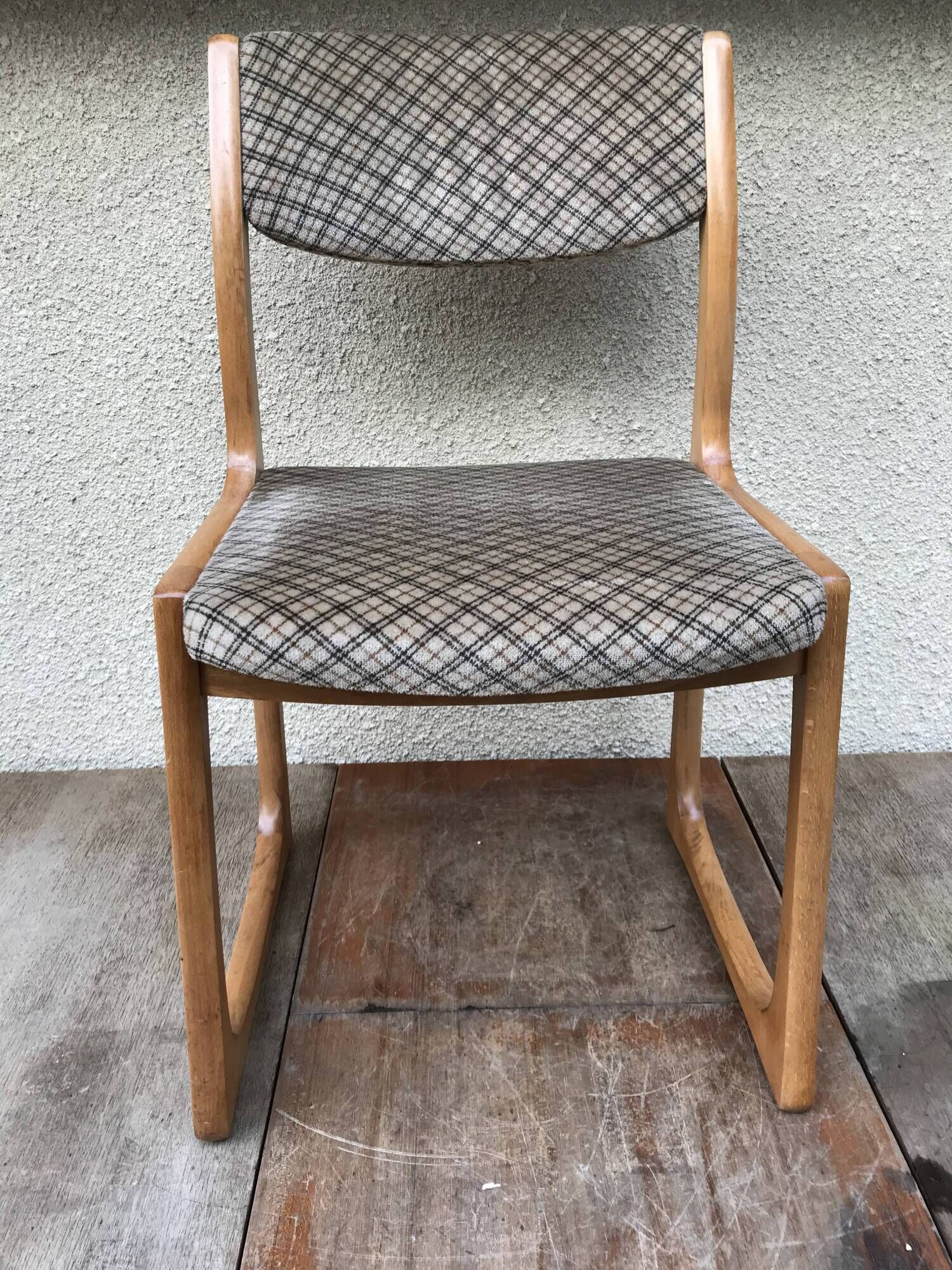 Set of 6 old Baumann chairs sled
