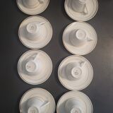 8 Gien cups and 8 saucers