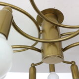 Vintage Modern Golden Color Ceiling Lamp, 1970s
