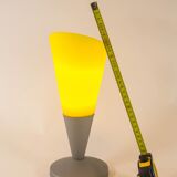 Elegant lamp of the space age in bright yellow glass 90s