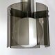 Veca, Italian vintage glass and chrome chandelier