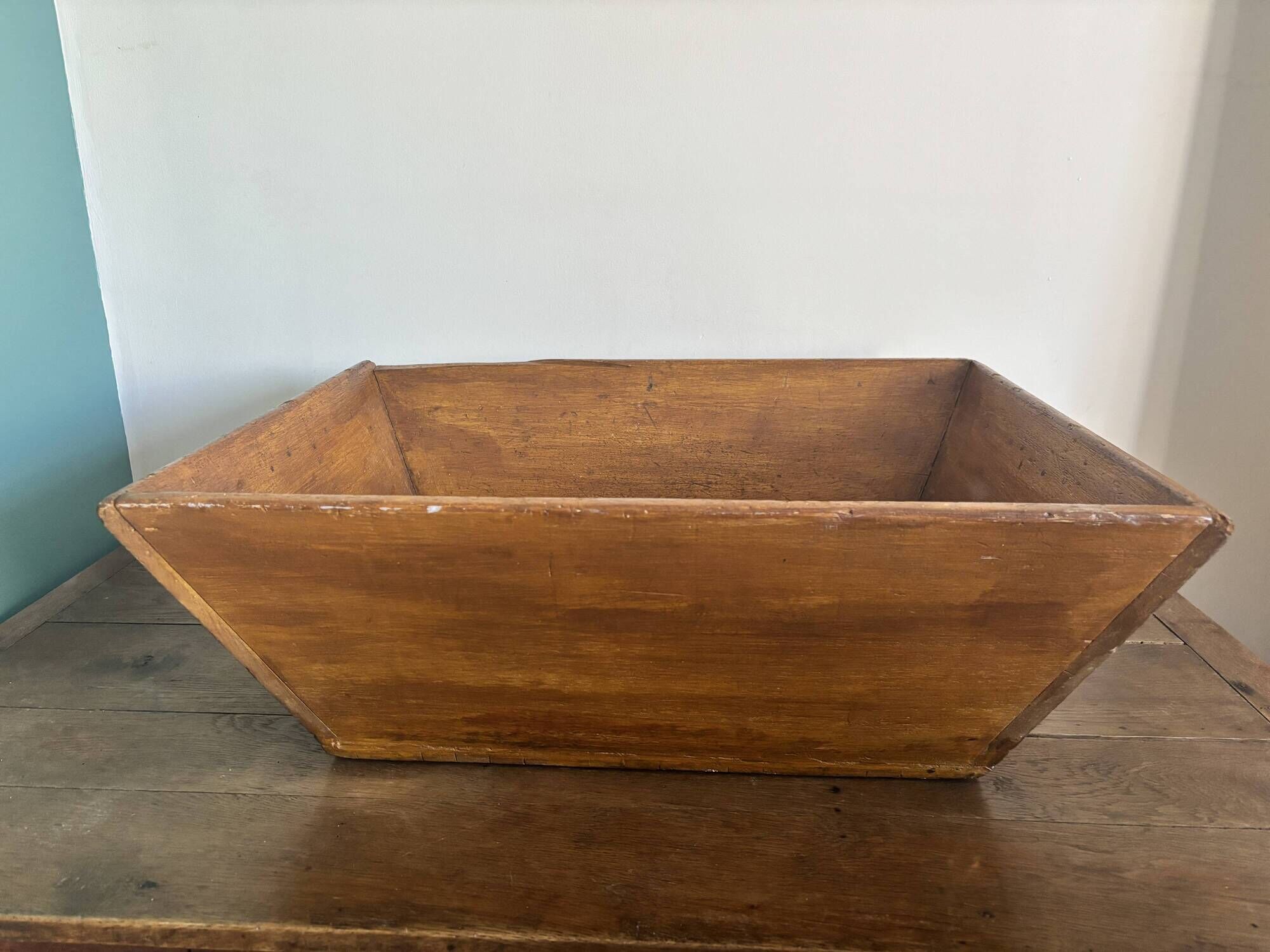 Large vintage wooden dough trough – 65 × 50 cm