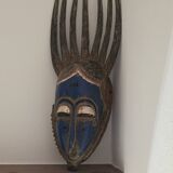 Baoulé African mask with 7 horns