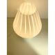 Mid-Century Modern Striped Milky-White "Fungo" Murano Glass Style Table Lam
