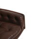 Danish swivel lounge chair in brown leather