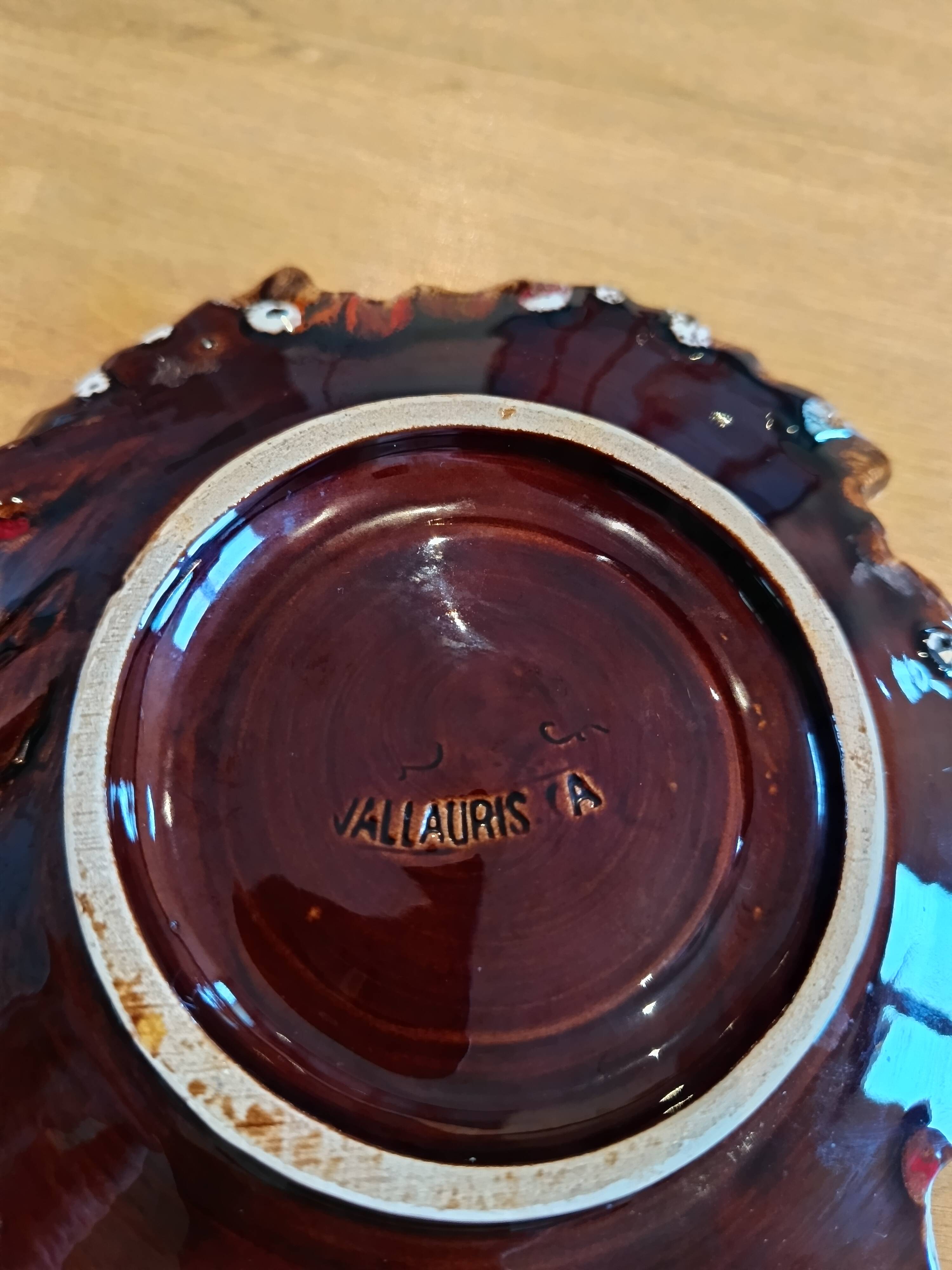 Vallauris Beretta service vine leaves - vintage 1950/1960 - 9 pieces