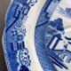 Plat de transfert anglais du XIXème siècle Saule Bleu