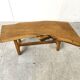 Vintage wooden brutalist coffee table, 1960s