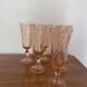 Champagne flutes in pink glass from Arcoroc Luminarc model Rosaline.