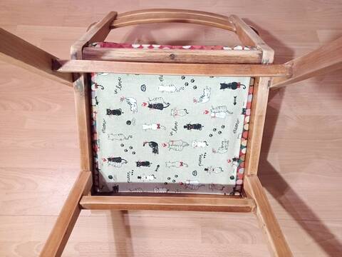 Restored bridge office chair with vintage compass feet from the 50s