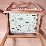 Restored bridge office chair with vintage compass feet from the 50s