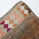 1960s antique wool vintage runner rug