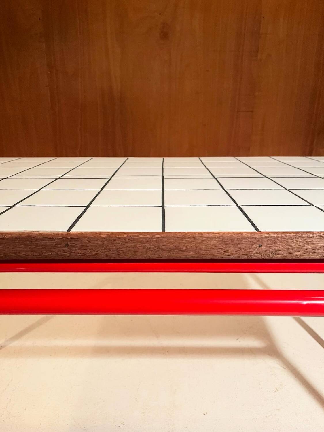 Custom dining table "steel and earthenware"