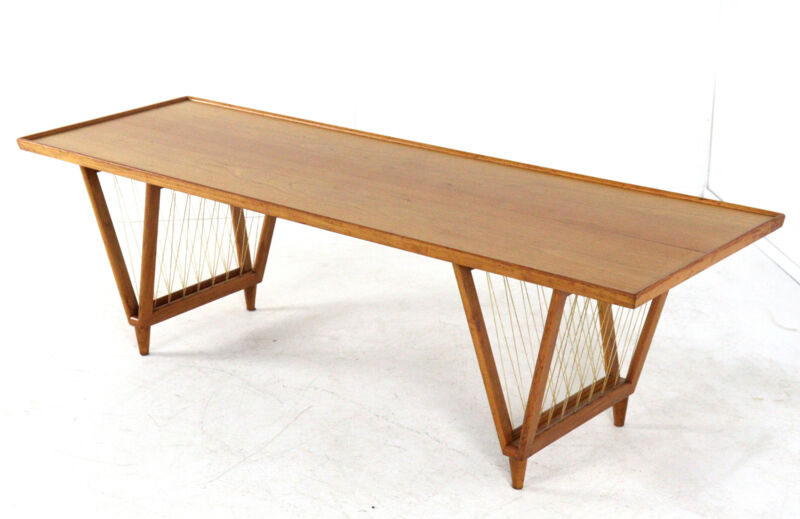 mid century modern Coffee table 'Deinum'  vintage design with magazine rack