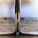 Table ronde en formica années 70 avec rallonge