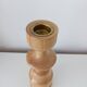 Set of 3 Scandinavian turned wooden candle holders