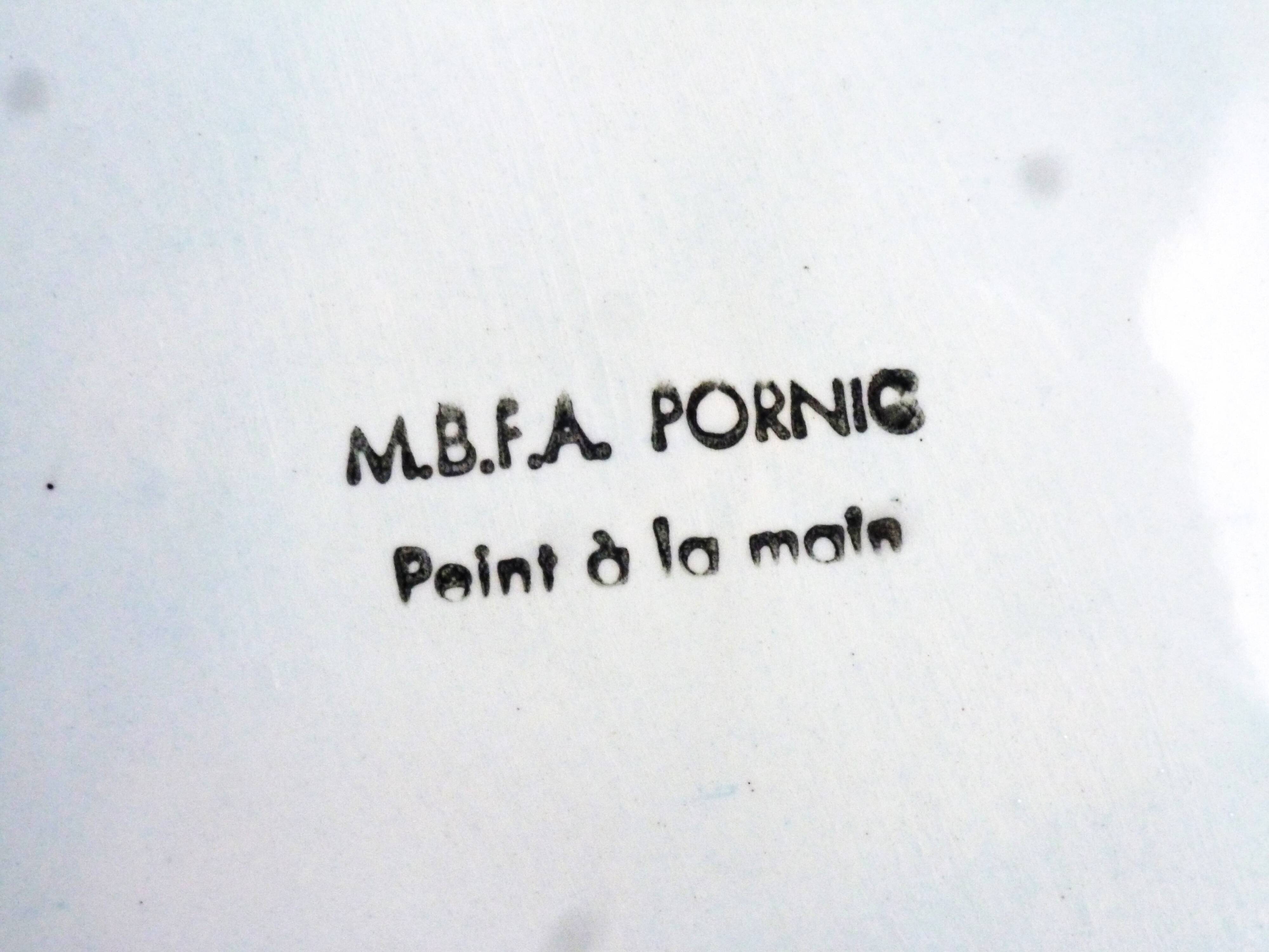 Hand-painted oyster and shellfish presentation plate from Pornic.