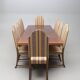 Grand Baroque-Style 11-Piece Dining Suite — Carved Oak & Oak Veneer — Table