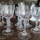 Lot de 12 verres à vin blanc en cristal ciselé