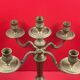 Candelabra, candle holder for 5 candles, 4 branches, Louis XVI style - 35 cm