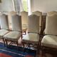 Ensemble de 8 chaises os de mouton style Louis XIII