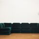 Fauteuils en Chenille de Seven Salotti, 1970s, Set de 5