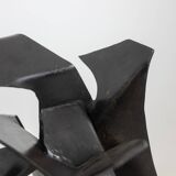 Jean Campa. Sculpture en fer patiné découpé. Années 1980.