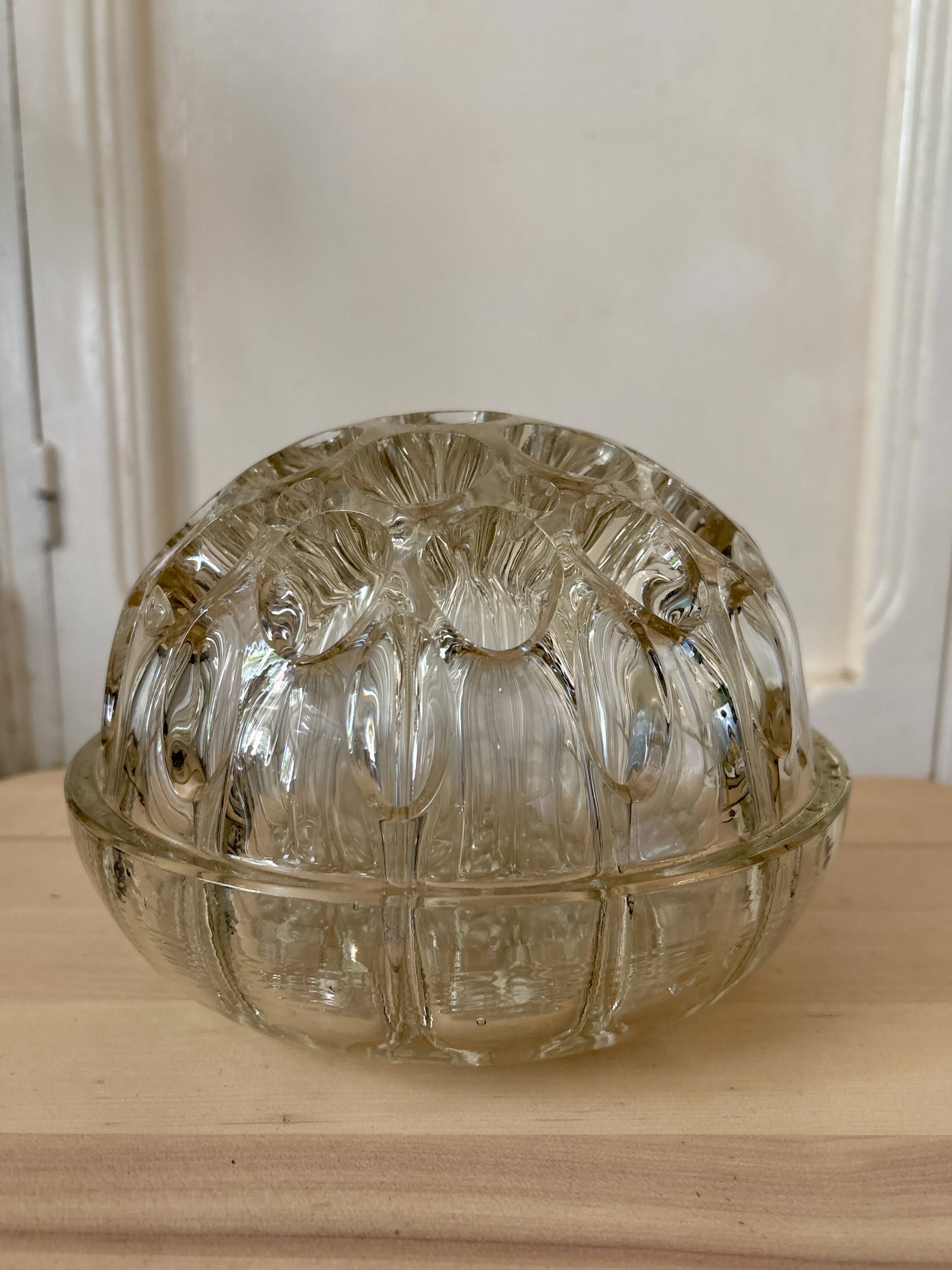 XXL antique glass flower vase