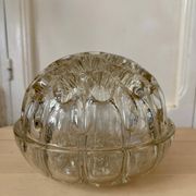 XXL antique glass flower vase