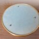 Plateau miroir rond en métal doré années 50