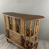 20th Century Rattan and Wicker Bar
