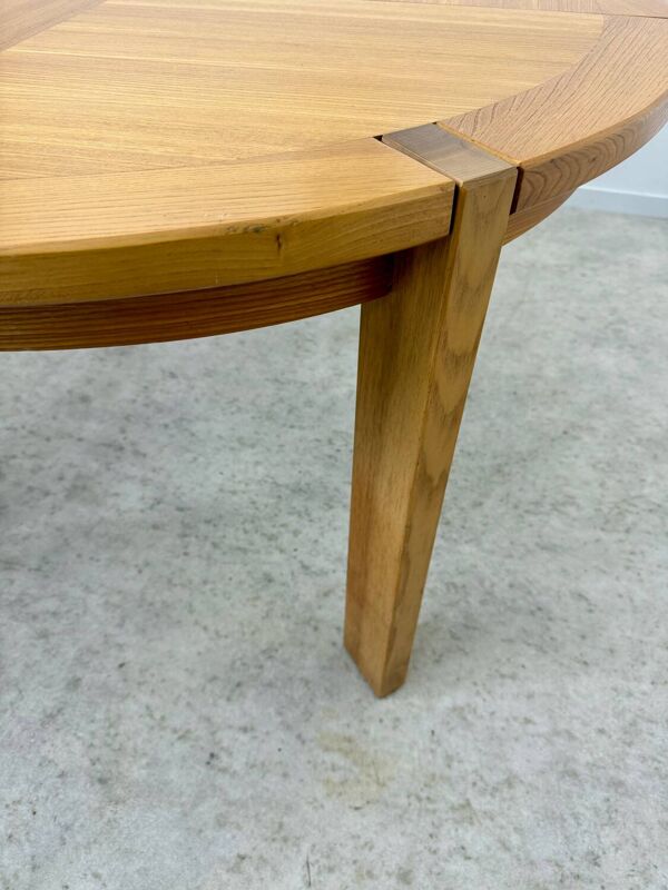 Ancienne table a rallonges en orme massif des années 70/80 design maison regain vintage