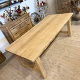 Renovated solid oak farmhouse table with 2 drawers