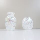 Glass vase iridescent, 80s