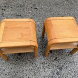 Mid-century Danish Brutalist bedside tables by Villy Nørgaard, 1984, set of 2