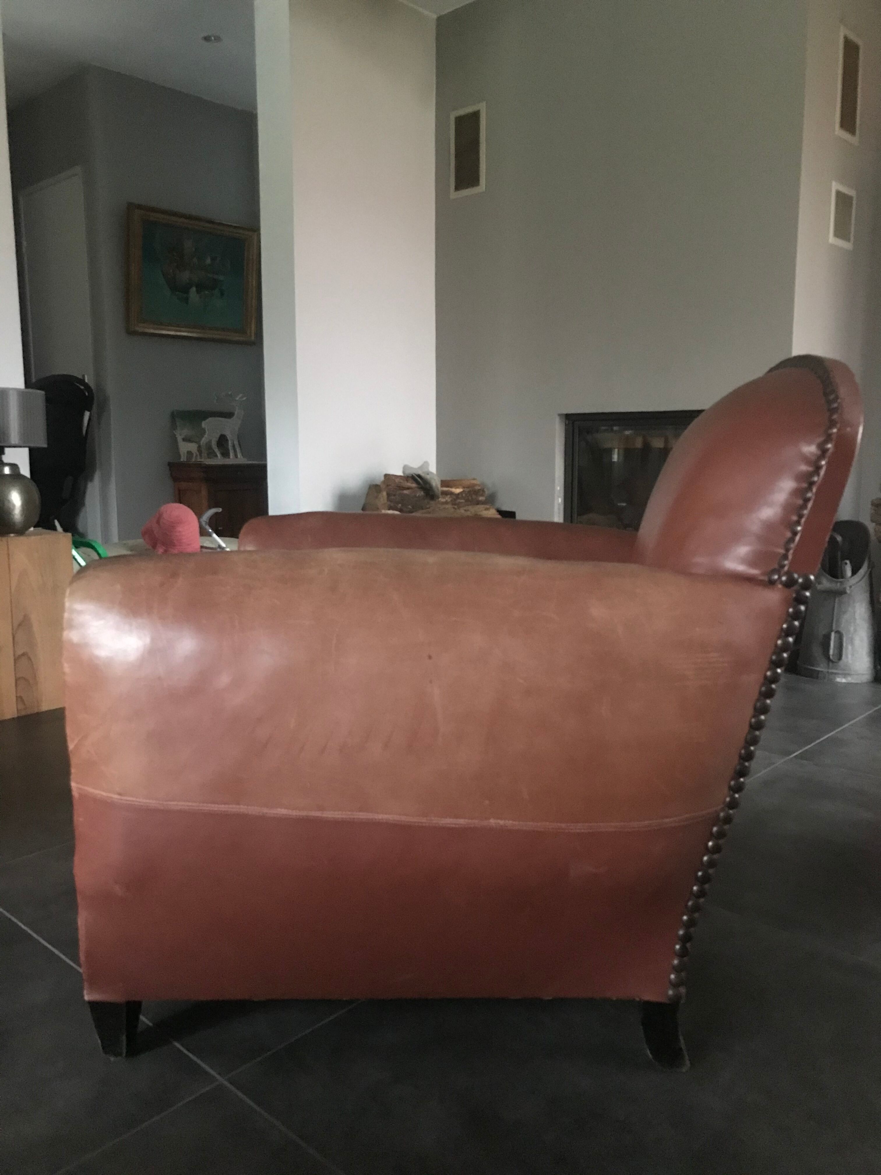 Pair of club armchairs 20s