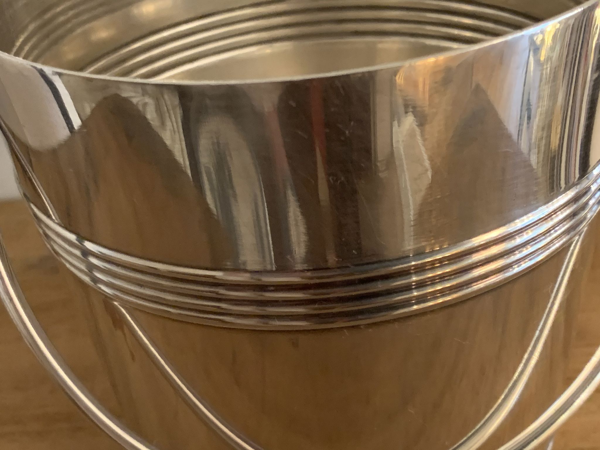 Gallia Christofle 1940 silver metal ice bucket