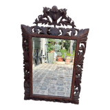 Carved wooden mirror - beveled ice - early twentieth century
