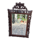 Miroir en bois sculpté - glace biseautée-  début xxème