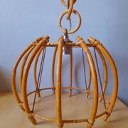 Rattan suspension in the style of Louis Sognot, 1960.