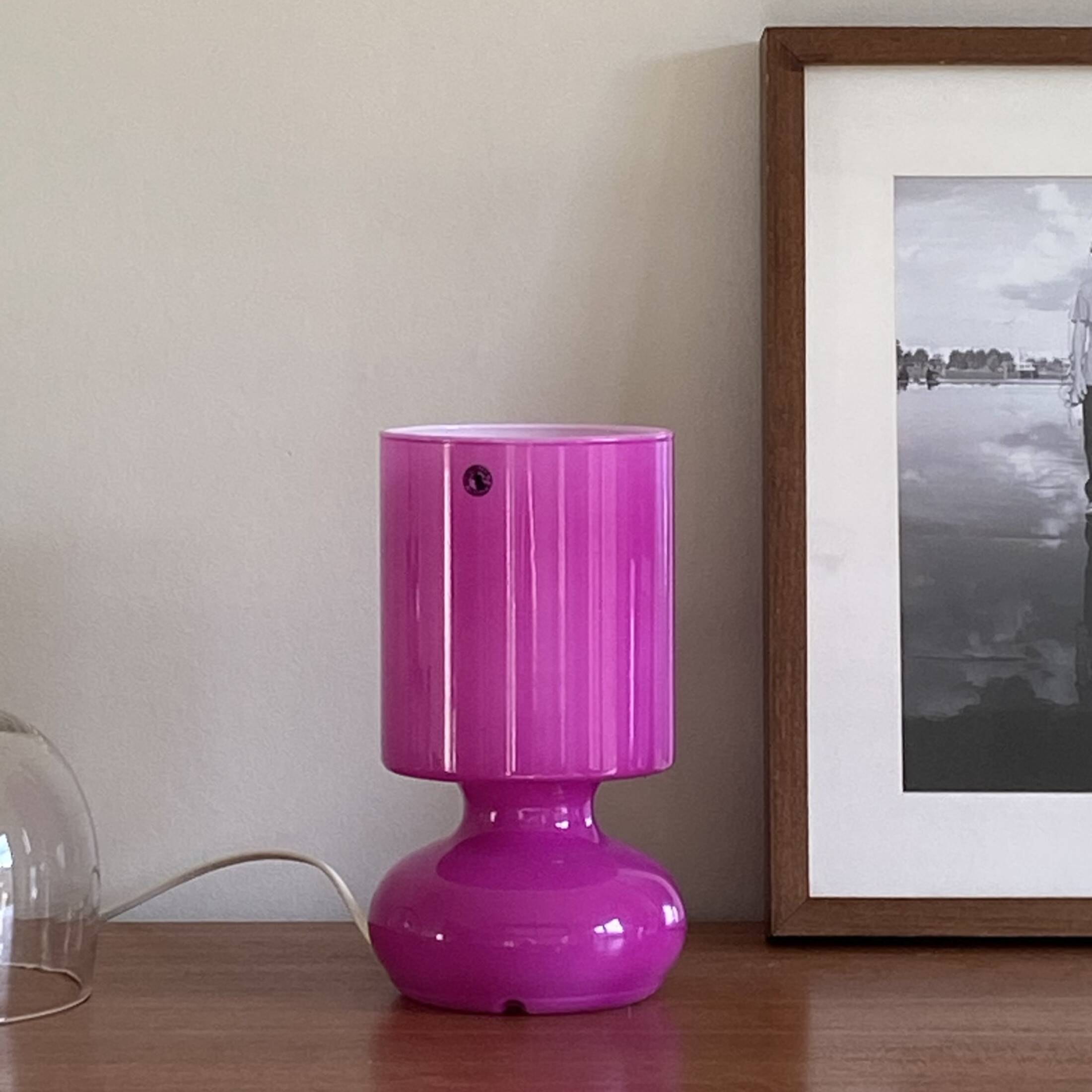 Lykta purple glass table lamp Ikea 80s vintage LAMP-7147