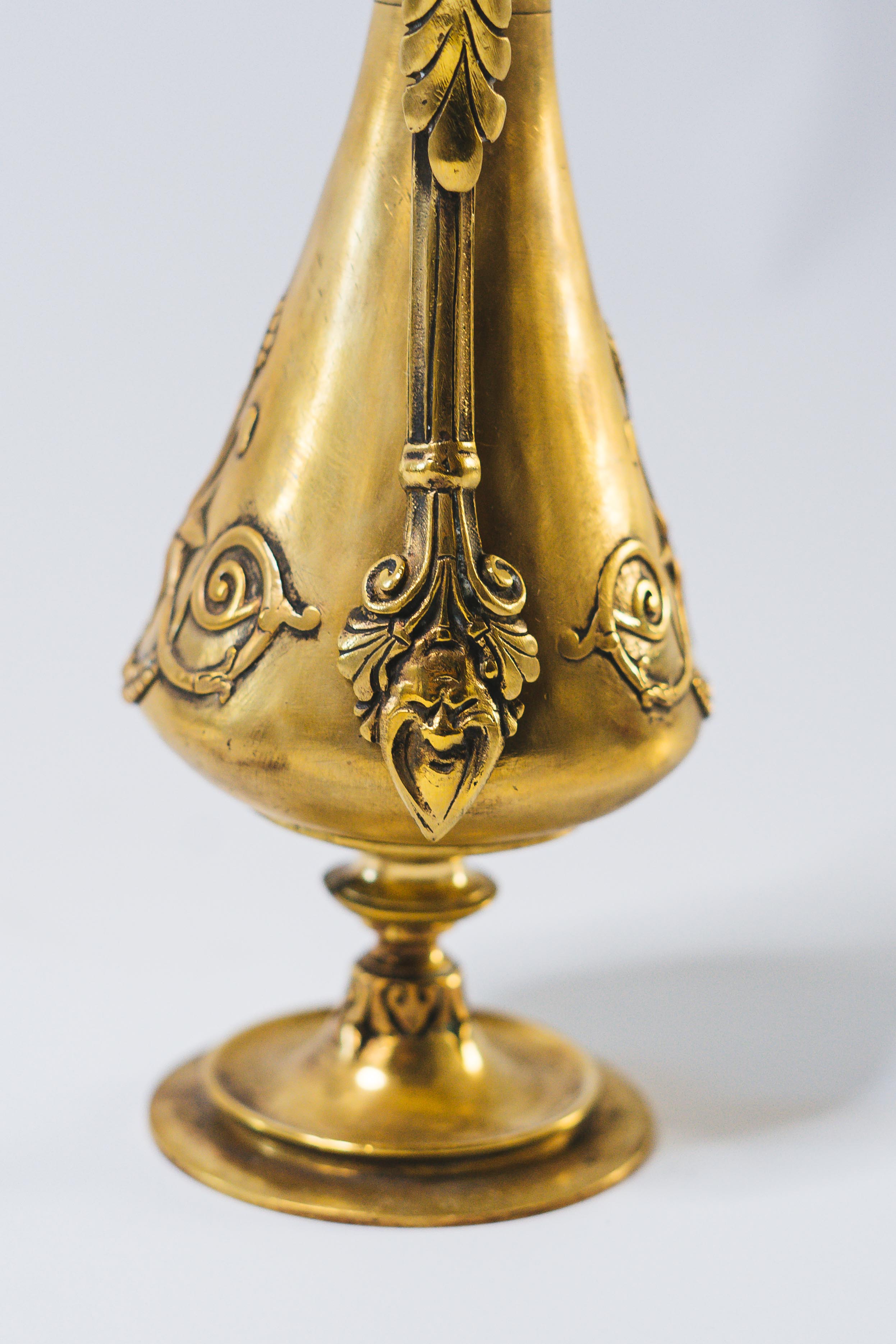 Old brass candle holder early xxth
