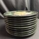 Set of 10 Saint Clément oyster barbotine plates circa 1940
